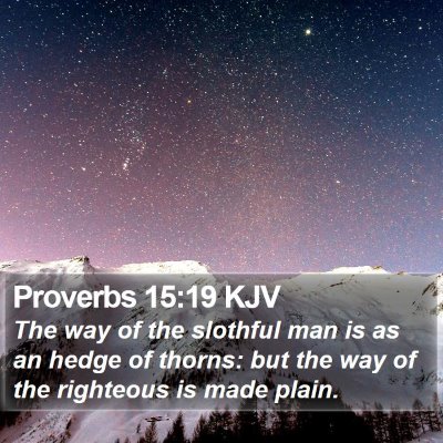Proverbs 15:19 KJV Bible Verse Image