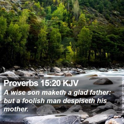 Proverbs 15:20 KJV Bible Verse Image