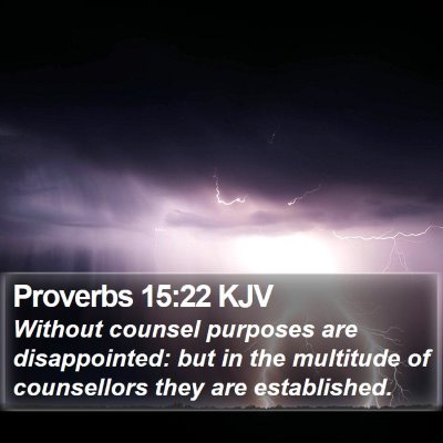 Proverbs 15:22 KJV Bible Verse Image