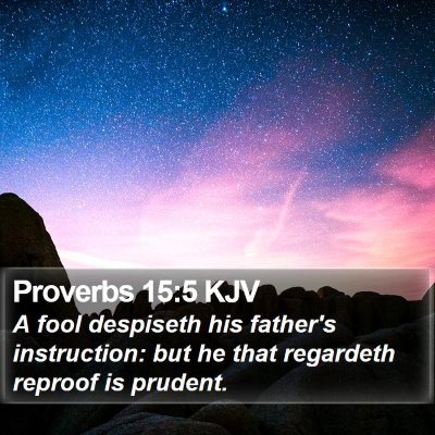 Proverbs 15:5 KJV Bible Verse Image