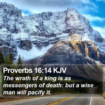 Proverbs 16:14 KJV Bible Verse Image