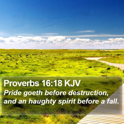 Proverbs 16:18 KJV Bible Verse Image