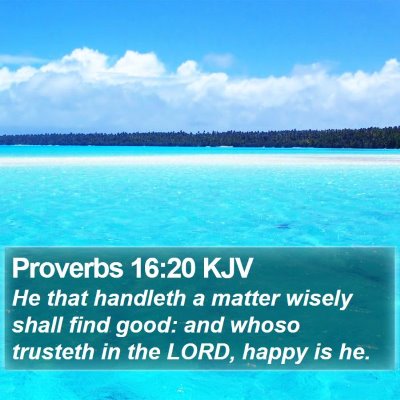 Proverbs 16:20 KJV Bible Verse Image