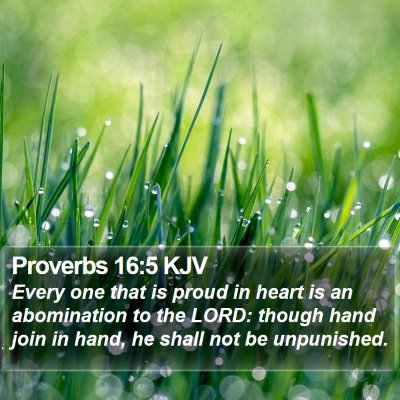 Proverbs 16:5 KJV Bible Verse Image