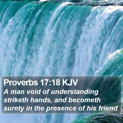Proverbs 17:18 KJV Bible Verse Image