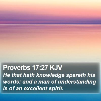 Proverbs 17:27 KJV Bible Verse Image