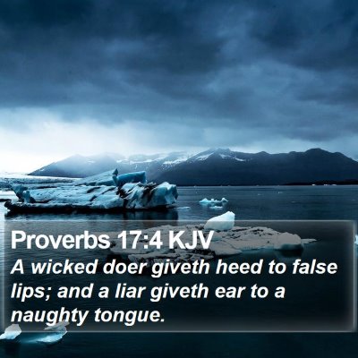 Proverbs 17:4 KJV Bible Verse Image