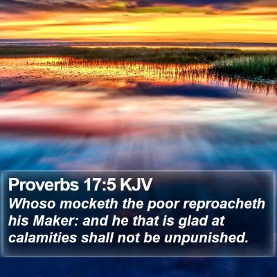 Proverbs 17:5 KJV Bible Verse Image