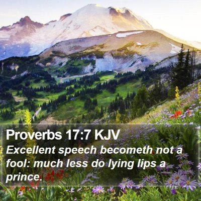 Proverbs 17:7 KJV Bible Verse Image