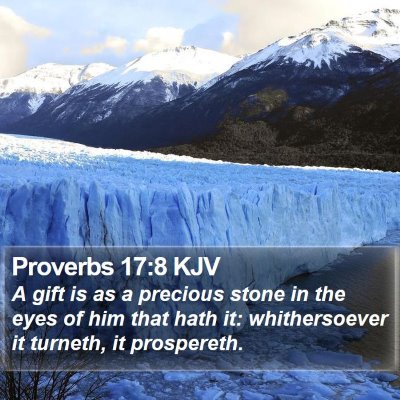 Proverbs 17:8 KJV Bible Verse Image