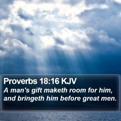 Proverbs 18:16 KJV Bible Verse Image