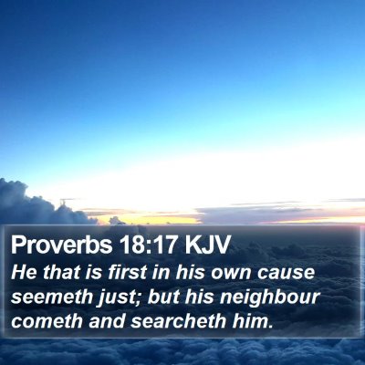 Proverbs 18:17 KJV Bible Verse Image