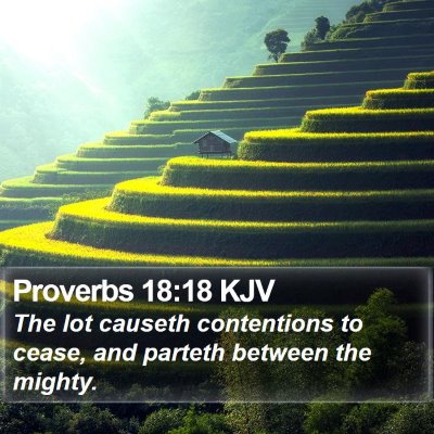 Proverbs 18:18 KJV Bible Verse Image