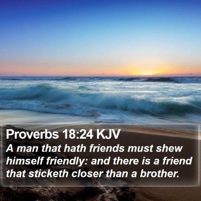 Proverbs 18:24 KJV Bible Verse Image