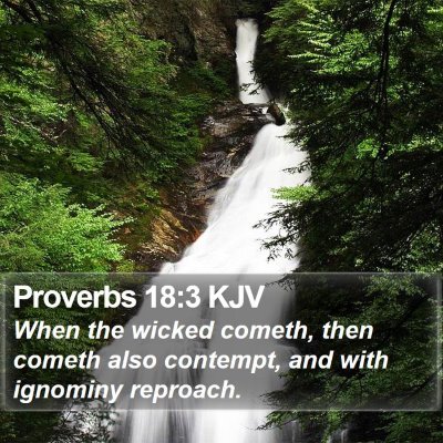 Proverbs 18:3 KJV Bible Verse Image