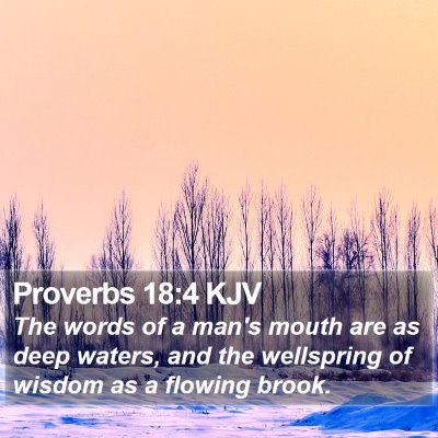Proverbs 18:4 KJV Bible Verse Image
