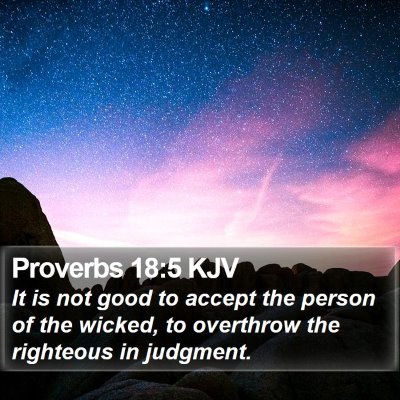 Proverbs 18:5 KJV Bible Verse Image