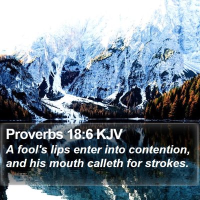 Proverbs 18:6 KJV Bible Verse Image