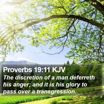 Proverbs 19:11 KJV Bible Verse Image