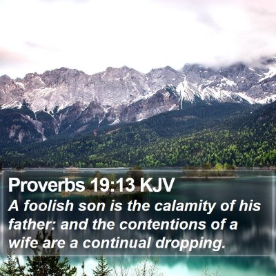 Proverbs 19:13 KJV Bible Verse Image