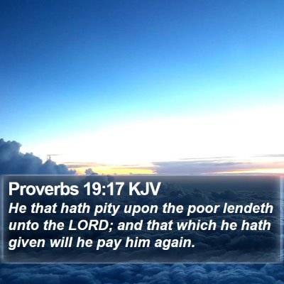 Proverbs 19:17 KJV Bible Verse Image