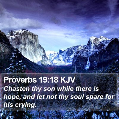 Proverbs 19:18 KJV Bible Verse Image