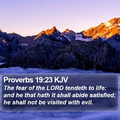 Proverbs 19:23 KJV Bible Verse Image