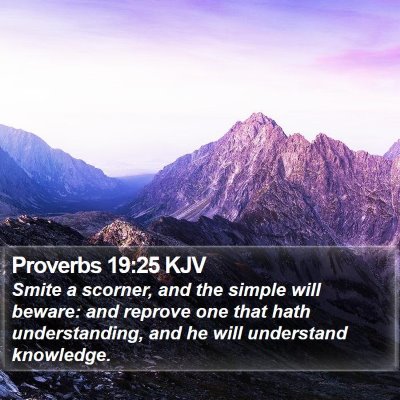 Proverbs 19:25 KJV Bible Verse Image