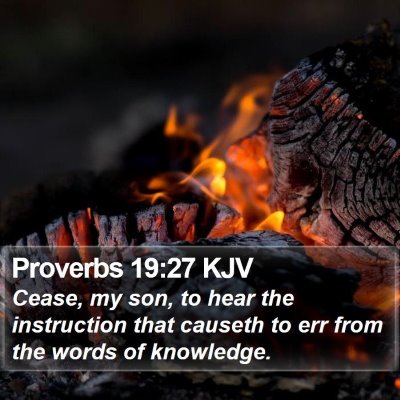 Proverbs 19:27 KJV Bible Verse Image