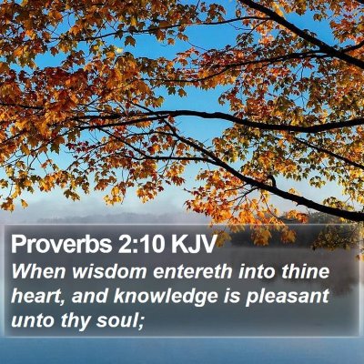 Proverbs 2:10 KJV Bible Verse Image