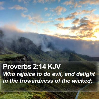 Proverbs 2:14 KJV Bible Verse Image