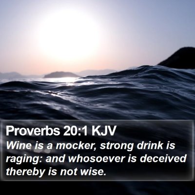 Proverbs 20:1 KJV Bible Verse Image