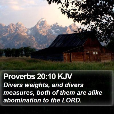 Proverbs 20:10 KJV Bible Verse Image