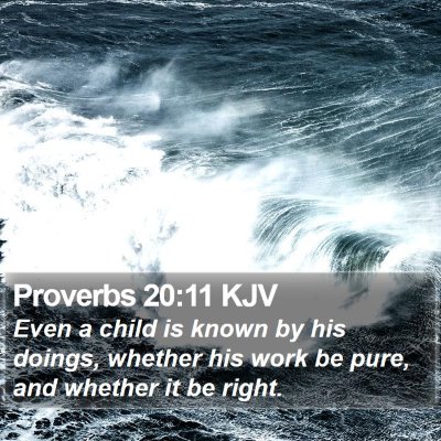 Proverbs 20:11 KJV Bible Verse Image