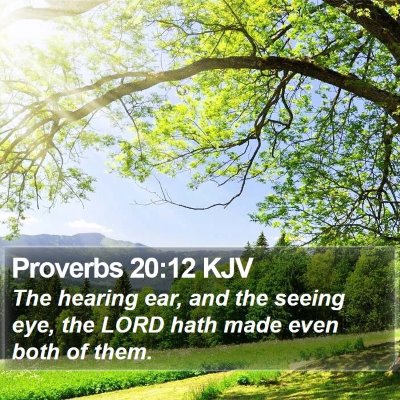 Proverbs 20:12 KJV Bible Verse Image