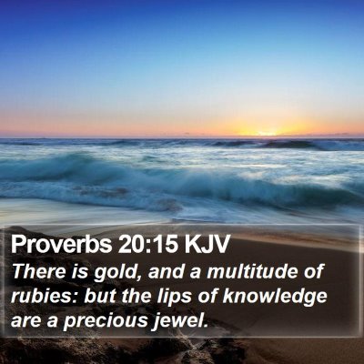 Proverbs 20:15 KJV Bible Verse Image