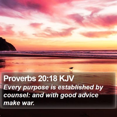 Proverbs 20:18 KJV Bible Verse Image
