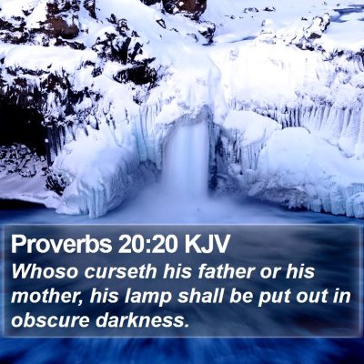 Proverbs 20:20 KJV Bible Verse Image