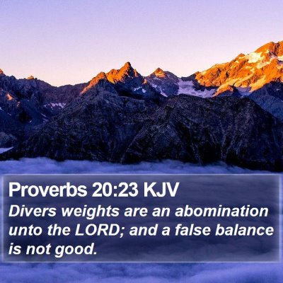 Proverbs 20:23 KJV Bible Verse Image