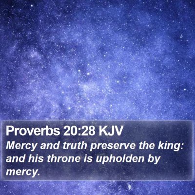 Proverbs 20:28 KJV Bible Verse Image