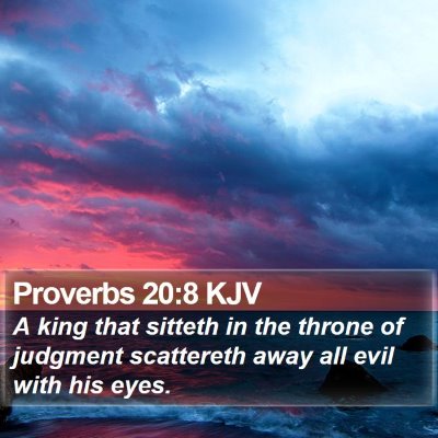 Proverbs 20:8 KJV Bible Verse Image