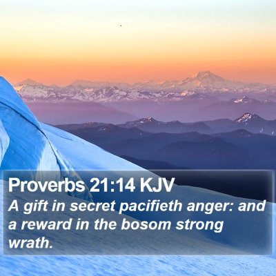 Proverbs 21:14 KJV Bible Verse Image