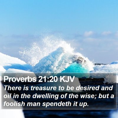 Proverbs 21:20 KJV Bible Verse Image