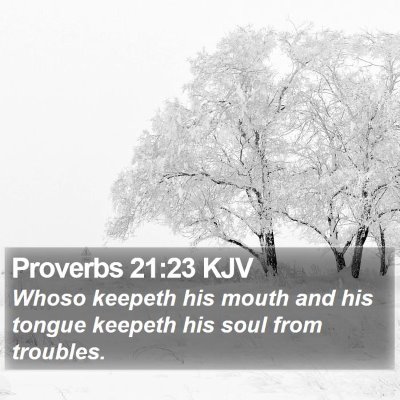 Proverbs 21:23 KJV Bible Verse Image