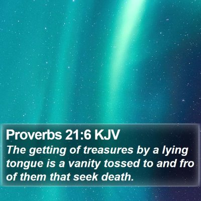 Proverbs 21:6 KJV Bible Verse Image