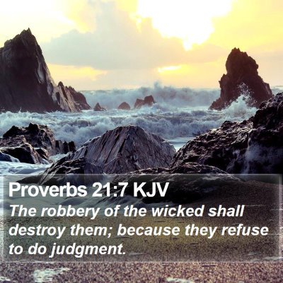 Proverbs 21:7 KJV Bible Verse Image