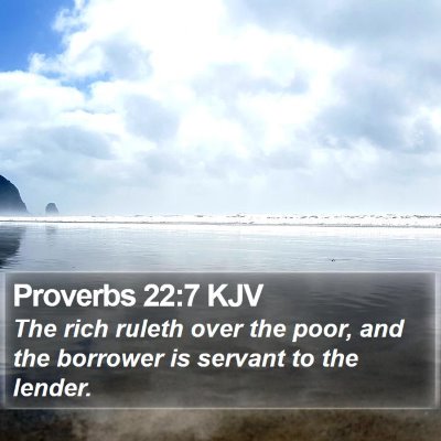 Proverbs 22:7 KJV Bible Verse Image