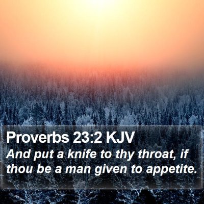 Proverbs 23:2 KJV Bible Verse Image