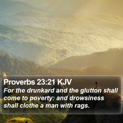 Proverbs 23:21 KJV Bible Verse Image