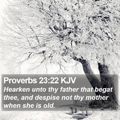 Proverbs 23:22 KJV Bible Verse Image